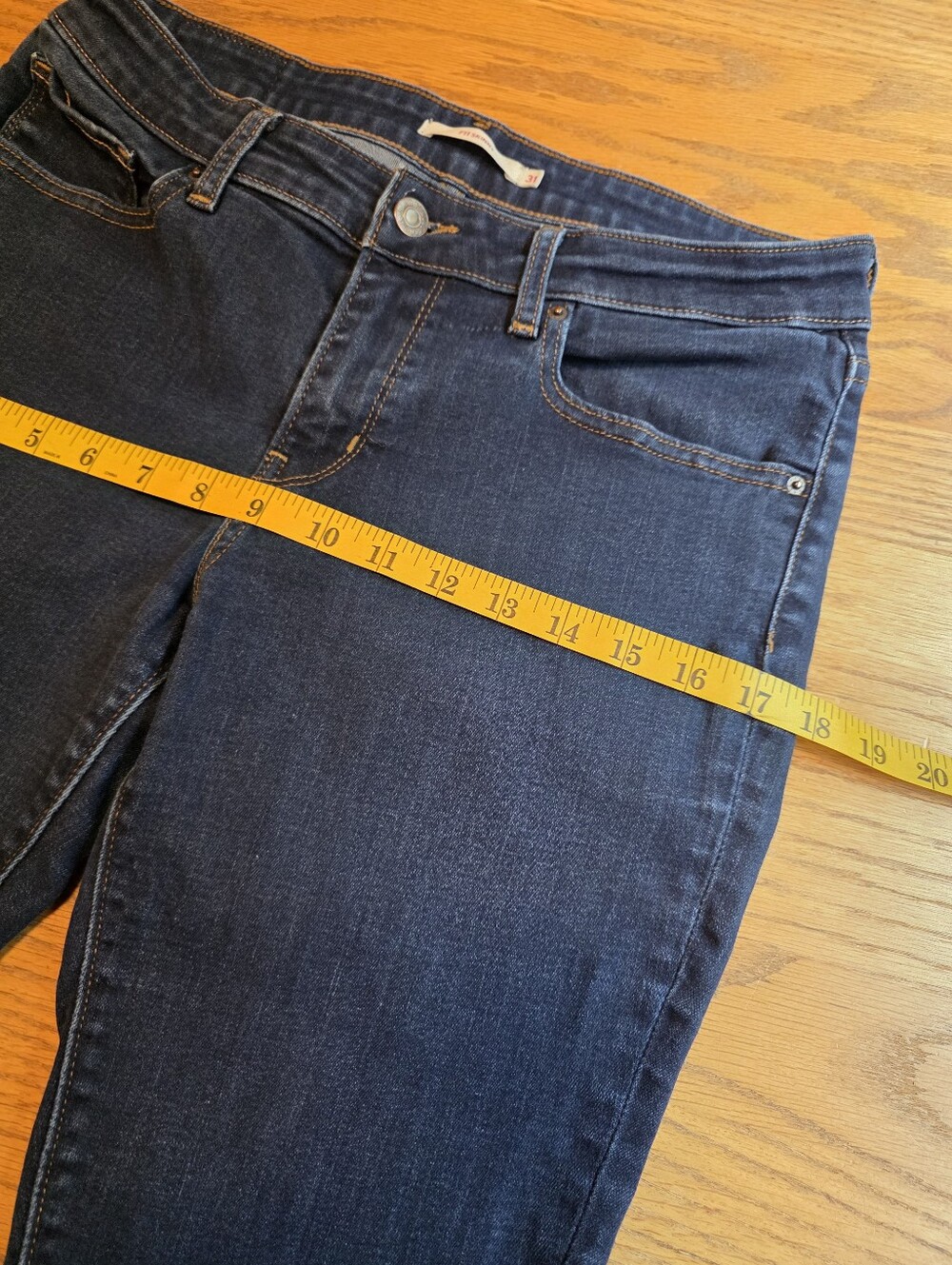 Levi's 711 Skinny Jeans Women's Size 31X32 Dark Wash - Picture 12 of 16
